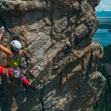 Jane Jackson climbing