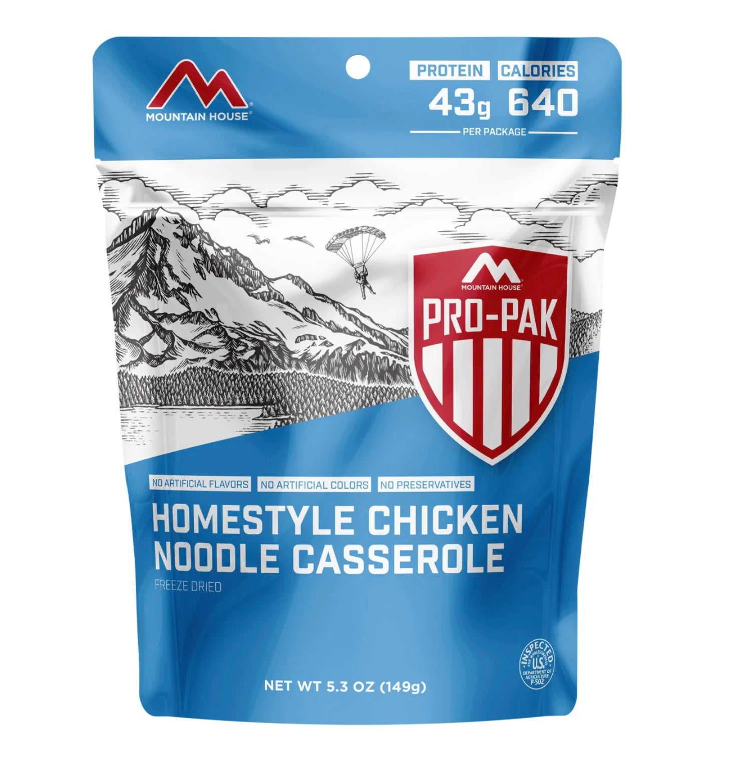 Mountain House camping food.