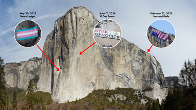 Yosemite Bans Large Flags on El Cap and Other Walls
